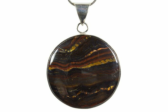Beautiful Tiger Iron Pendant - Billion Years Old #345354